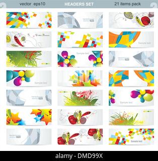 Mega pack of banners Stock Vector