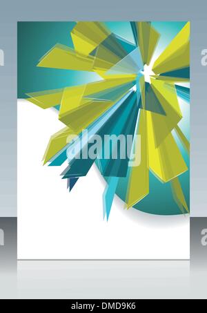 Blue and green technological banner. Vector illustration Stock Vector