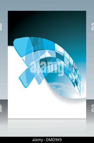 Blue technological banner. Vector illustration Stock Vector