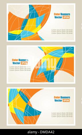 Set of banners for design in abstract style Stock Vector Image & Art ...