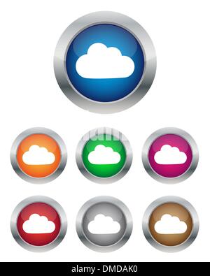 Cloud buttons Stock Vector