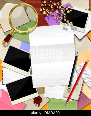 envelope mail with magnifying glass vector illustration design Stock ...