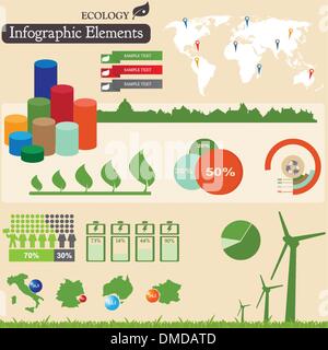 Ecology Infographics design elements. Vector illustration Stock Vector ...