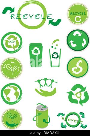 Set of Ecology Icon for Save The World Stock Vector