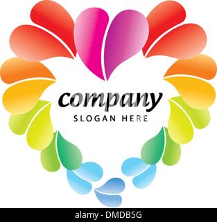 vector logo heart Stock Vector