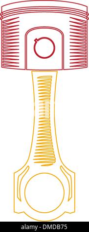 Vector piston Stock Vector