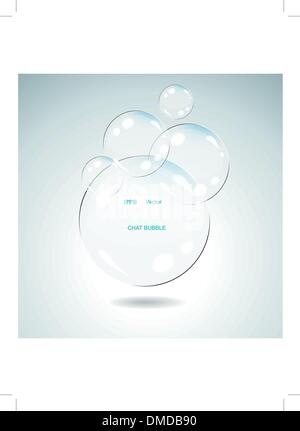 Vector Idea Bulbs. Glass Chat Bubbles Stock Vector