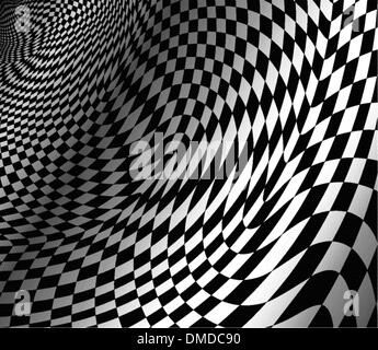 abstract wavy chess background Stock Vector