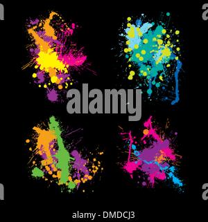 colored stains blots Stock Vector