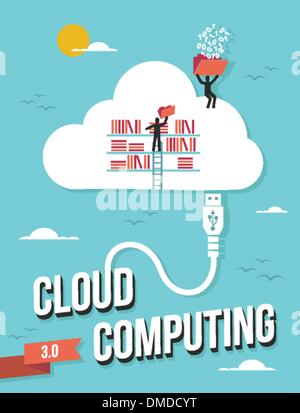 Cloud computing concept Stock Vector