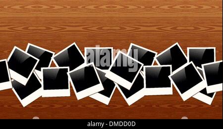 Instant old photo pattern Stock Vector