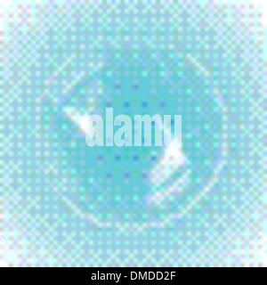 White bubble on blue background Stock Vector