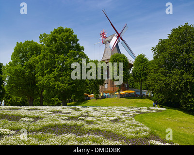 Mill at the ramparts in the Hanseatic city of Bremen, Bremen, Germany Stock Photo