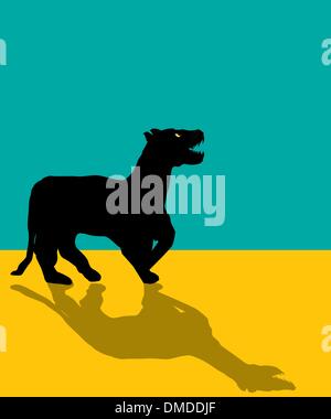 Black panther silhouette Stock Vector