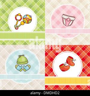 set of vector baby cards Stock Vector