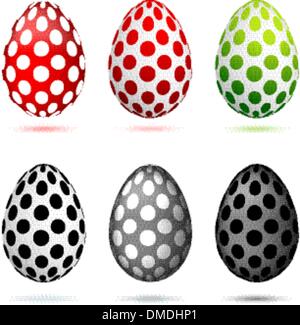 Funny eggs in peas for your design Stock Vector