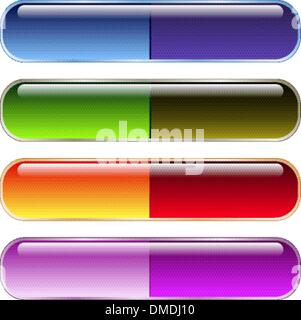 Aqua web buttons Stock Vector