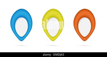 map icon with pointer on blue background Stock Vector Image & Art - Alamy