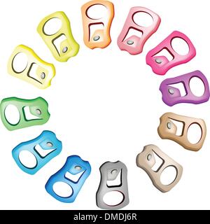 Pull Ring with Recycle Theme for Save The Green World Stock Vector