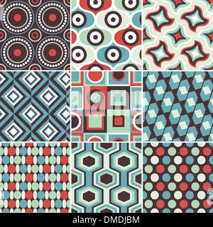 seamless retro geometric pattern Stock Vector