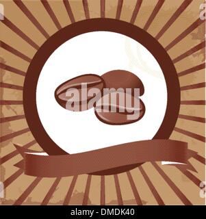 Three isolated coffee beans on  background. Stock Vector