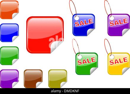 Stickers web Stock Vector