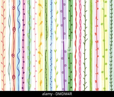 Various seamless design elements Stock Vector