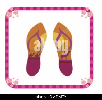 vector pair of flip flops Stock Vector