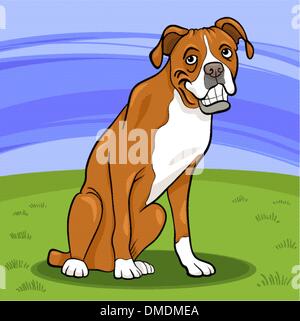 boxer purebred dog cartoon illustration Stock Vector Image & Art - Alamy
