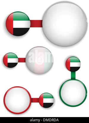Vector set of United Arab Emirates country. Isometric 3d map, UAE map ...