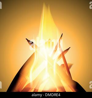 Flame, vector icon Stock Vector