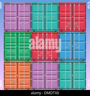 Freight Containers Stock Vector
