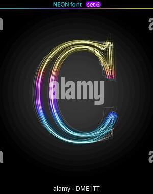 Neon letter Stock Vector