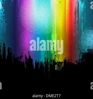 Gradient paint splashes background. Vector Stock Vector