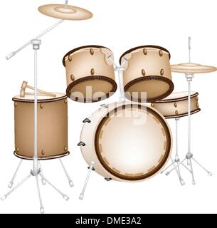 musical drum kit on white background vector illustration design Stock ...