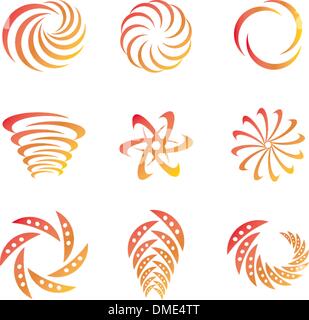 creative design elements representing flow, motion and swirl Stock Vector
