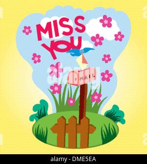 Miss You Stock Vector