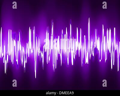 Sound waves oscillating on black background. EPS 8 Stock Vector