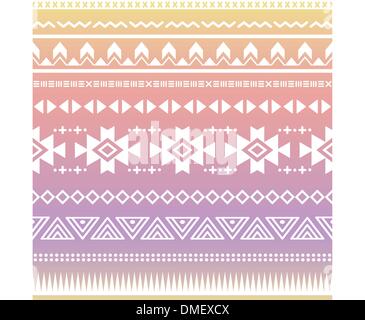 Tribal aztec ombre seamless pattern Stock Vector