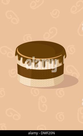 Chocolate cake, vector illustration Stock Vector Image & Art - Alamy