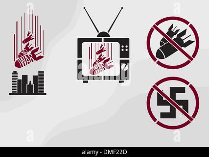 Vector stencil in propaganda style Stock Vector