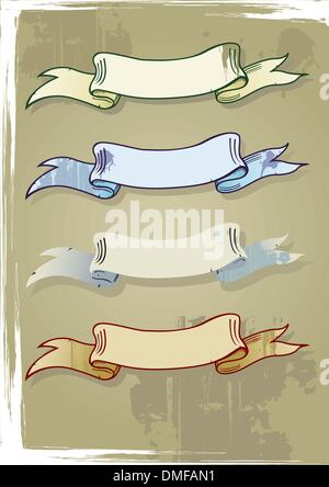 Set of vector grunge banners Stock Vector