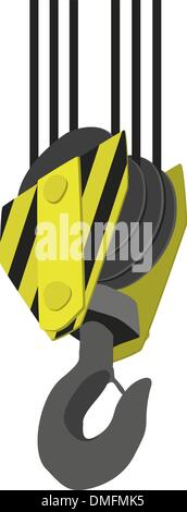 Crane Hook isolated on a white background Stock Vector