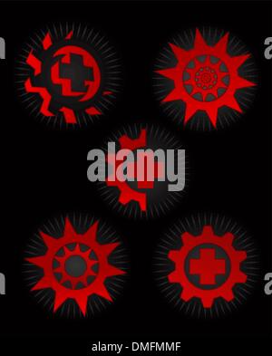 Set of glossy vector elements for logo design Stock Vector