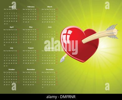 valentines day calendar cartoon Stock Vector Image & Art - Alamy