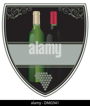 Wine Bottle Label Stock Vector