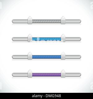 Set of sliders scroll bars Stock Vector