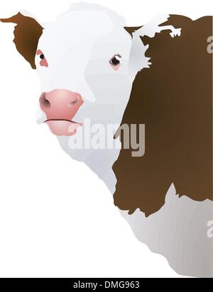 Vector illustration of a cow's head Stock Vector