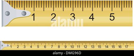 Vector illustration of a measuring tape Stock Vector