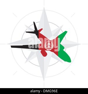 Vector  image of the air in Afghanistan Stock Vector
